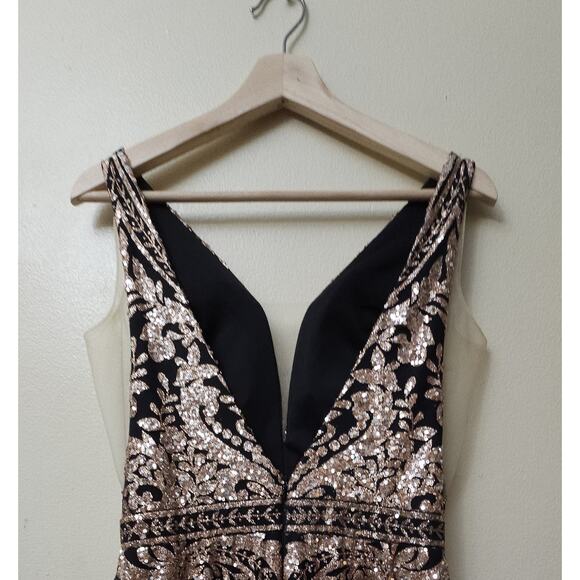 MAY QUEEN Couture Glitter Mermaid Maxi Dress Fantastic Size 10 NOWT - Picture 6 of 7